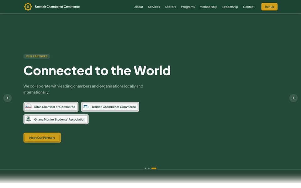 Homepage of Ummah Chamber of Commerce